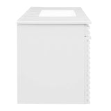 Modway Furniture Render 48" Wall-Mount Bathroom Vanity XRXT White White EEI-5801-WHI-WHI