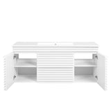 Modway Furniture Render 48" Wall-Mount Bathroom Vanity XRXT White White EEI-5801-WHI-WHI