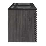 Modway Furniture Render 48" Wall-Mount Bathroom Vanity XRXT Charcoal Black EEI-5802-CHA-BLK