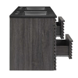 Modway Furniture Render 48" Wall-Mount Bathroom Vanity XRXT Charcoal Black EEI-5802-CHA-BLK