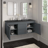 Modway Furniture Render 48" Wall-Mount Bathroom Vanity XRXT Gray Black EEI-5802-GRY-BLK