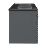 Modway Furniture Render 48" Wall-Mount Bathroom Vanity XRXT Gray Black EEI-5802-GRY-BLK