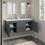 Modway Furniture Render 48" Wall-Mount Bathroom Vanity XRXT Gray White EEI-5802-GRY-WHI