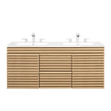 Modway Furniture Render 48" Wall-Mount Bathroom Vanity XRXT Oak White EEI-5802-OAK-WHI