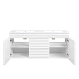 Modway Furniture Render 48" Wall-Mount Bathroom Vanity XRXT White White EEI-5802-WHI-WHI