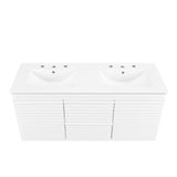 Modway Furniture Render 48" Wall-Mount Bathroom Vanity XRXT White White EEI-5802-WHI-WHI