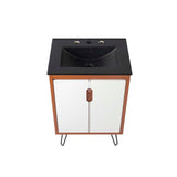 Modway Furniture Energize 24" Bathroom Vanity XRXT Cherry White Black EEI-5804-CHE-WHI-BLK