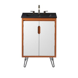 Modway Furniture Energize 24" Bathroom Vanity XRXT Cherry White Black EEI-5804-CHE-WHI-BLK