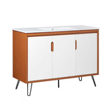 Modway Furniture Energize 48" Bathroom Vanity XRXT Cherry White White EEI-5806-CHE-WHI-WHI