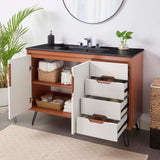 Modway Furniture Energize 48" Bathroom Vanity XRXT Cherry White Black EEI-5808-CHE-WHI-BLK