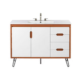 Modway Furniture Energize 48" Bathroom Vanity XRXT Cherry White White EEI-5808-CHE-WHI-WHI