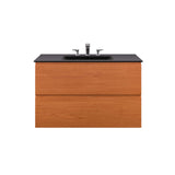 Modway Furniture Scenic 36" Wall-Mount Bathroom Vanity XRXT Cherry Black EEI-5813-CHE-BLK