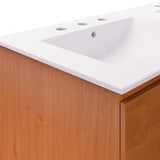 Modway Furniture Scenic 48" Double Wall-Mount Bathroom Vanity XRXT Cherry White EEI-5815-CHE-WHI