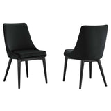 Viscount Accent Performance Velvet Dining Chairs - Set of 2 Black EEI-5816-BLK