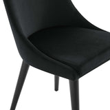 Viscount Accent Performance Velvet Dining Chairs - Set of 2 Black EEI-5816-BLK