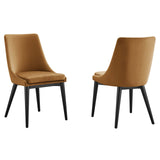 Viscount Accent Performance Velvet Dining Chairs - Set of 2 Cognac EEI-5816-COG