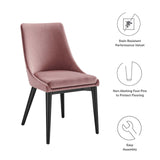 Viscount Accent Performance Velvet Dining Chairs - Set of 2 Dusty Rose EEI-5816-DUS