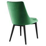 Viscount Accent Performance Velvet Dining Chairs - Set of 2 Emerald EEI-5816-EME
