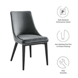 Viscount Accent Performance Velvet Dining Chairs - Set of 2 Gray EEI-5816-GRY