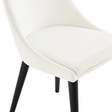 Viscount Accent Performance Velvet Dining Chairs - Set of 2 White EEI-5816-WHI