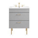 Modway Furniture Daybreak 24" Bathroom Vanity XRXT Light Gray EEI-5817-LGR-WHI