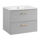 Modway Furniture Daybreak 24" Bathroom Vanity XRXT Light Gray White EEI-5818-LGR-WHI
