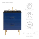 Modway Furniture Daybreak 24" Bathroom Vanity XRXT Blue Black EEI-5819-BLU-BLK