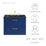 Modway Furniture Daybreak 24" Bathroom Vanity XRXT Blue Black EEI-5820-BLU-BLK