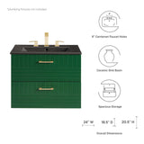 Modway Furniture Daybreak 24" Bathroom Vanity XRXT Green Black EEI-5820-GRN-BLK
