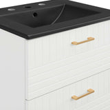 Modway Furniture Daybreak 24" Bathroom Vanity XRXT White Black EEI-5820-WHI-BLK