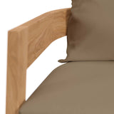Modway Furniture Brisbane 6-Piece Teak Wood Outdoor Patio Outdoor Patio Set XRXT Natural Light Brown EEI-5833-NAT-LBR