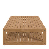 Modway Furniture Carlsbad 6-Piece Teak Wood Outdoor Patio Outdoor Patio Set XRXT Natural Navy EEI-5836-NAT-NAV