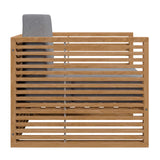 Modway Furniture Carlsbad 3-Piece Teak Wood Outdoor Patio Outdoor Patio Set XRXT Natural Gray EEI-5838-NAT-GRY