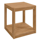 Modway Furniture Carlsbad 3-Piece Teak Wood Outdoor Patio Outdoor Patio Set XRXT Natural White EEI-5838-NAT-WHI