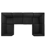 Modway Furniture Conjure Channel Tufted Performance Velvet 6-Piece U-Shaped Sectional XRXT Gold Black EEI-5851-GLD-BLK