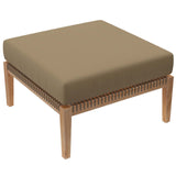 Modway Furniture Clearwater Outdoor Patio Teak Wood Ottoman 0423 Gray Light Brown EEI-5854-GRY-LBR