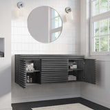 Modway Furniture Render 48" Wall-Mount Bathroom Vanity Cabinet XRXT Charcoal EEI-5866-CHA
