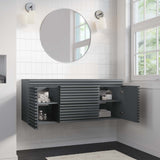Modway Furniture Render 48" Wall-Mount Bathroom Vanity Cabinet XRXT Gray EEI-5866-GRY