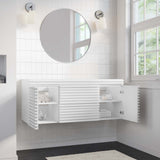 Modway Furniture Render 48" Wall-Mount Bathroom Vanity Cabinet XRXT White EEI-5866-WHI