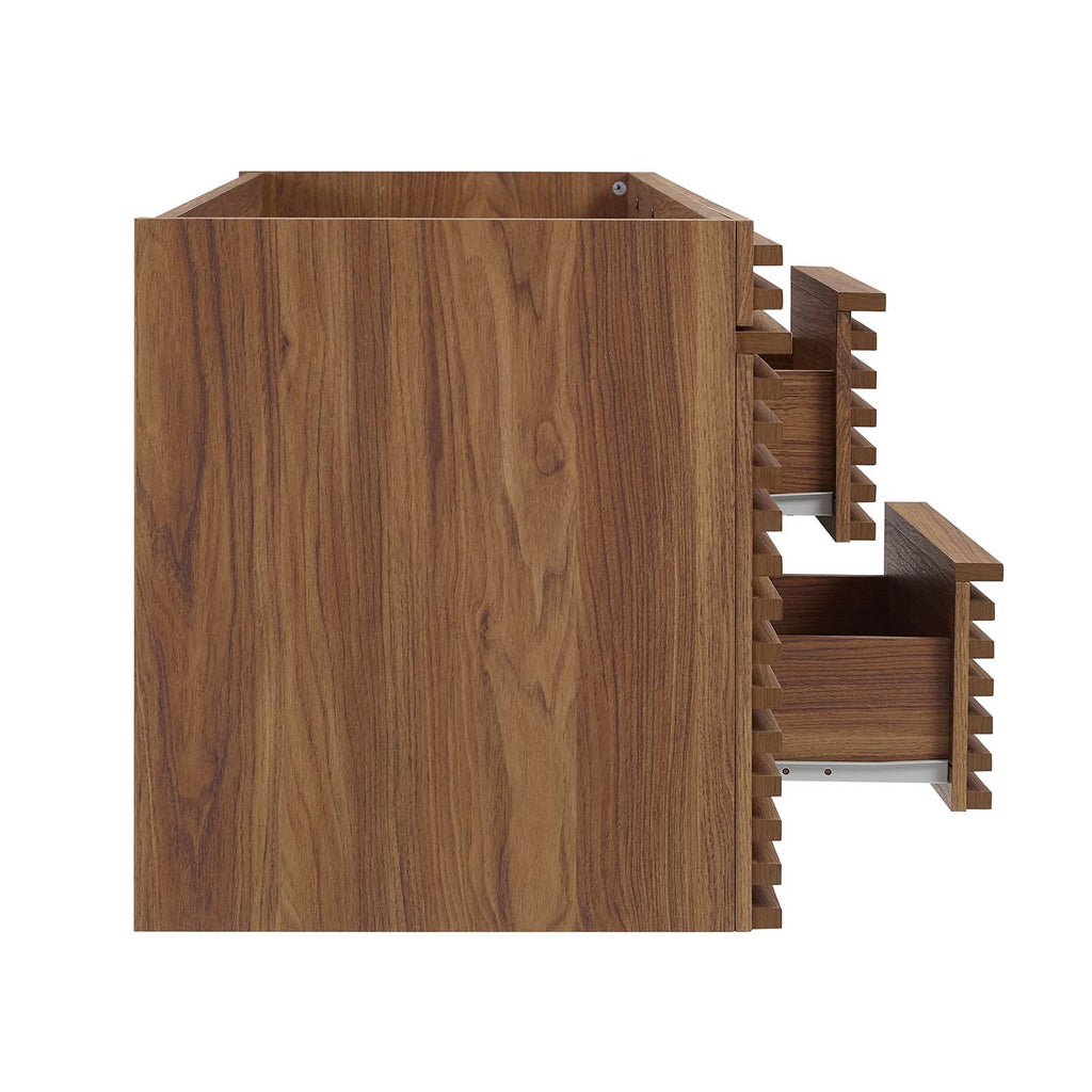 Modway Furniture Render 48" Wall-Mount Bathroom Vanity Cabinet XRXT Walnut EEI-5867-WAL