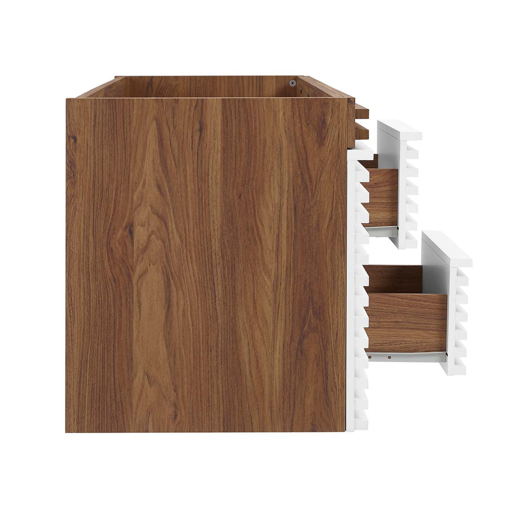 Modway Furniture Render 48" Wall-Mount Bathroom Vanity Cabinet XRXT White Walnut EEI-5867-WHI-WAL