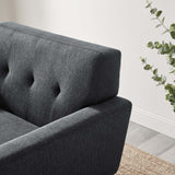 Modway Furniture Engage Herringbone Fabric Armchair XRXT Charcoal EEI-5868-CHA