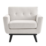 Modway Furniture Engage Herringbone Fabric Armchair XRXT Ivory EEI-5868-IVO