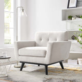 Modway Furniture Engage Herringbone Fabric Armchair XRXT Ivory EEI-5868-IVO