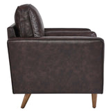 Modway Furniture Valour Leather Armchair 0423 Brown EEI-5869-BRN