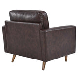 Modway Furniture Valour Leather Armchair 0423 Brown EEI-5869-BRN