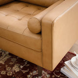Modway Furniture Valour Leather Armchair XRXT Tan EEI-5869-TAN