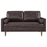 Modway Furniture Valour Leather Loveseat XRXT Brown EEI-5870-BRN