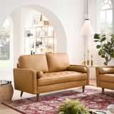 Modway Furniture Valour Leather Loveseat XRXT Tan EEI-5870-TAN