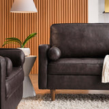 Modway Furniture Valour 88" Leather Sofa XRXT Brown EEI-5871-BRN